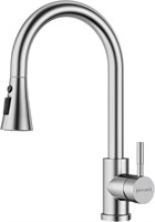 Brushed Nickel Kitchen Faucet Pull Down Sprayer