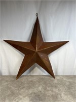 Metal hanging barn star, 35 inches in diameter