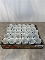 Palm Porcelain catering coffee mugs, large lot
