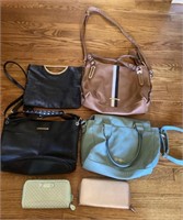 Group of handbags and wallets
