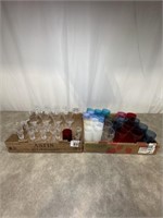 Large assortment of glasses, some are glass and