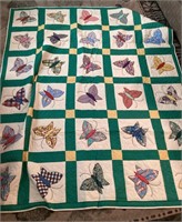 Applique butterfly quilt