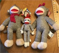 NEW sock monkey family