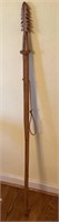 Carved walking stick 4.5’ tall
