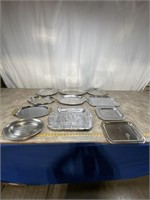 Silved Plated assortment of serving trays