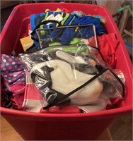 Large tote of Build-A-Bear clothes