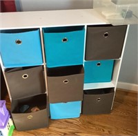 Storage cubby with bins
