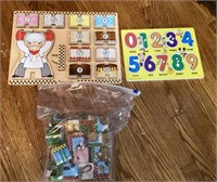 3 child's preschool puzzles