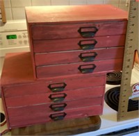 2 vintage style drawer cabinets