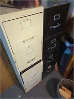 Two 4-drawer file cabinets