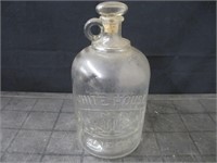 WHITE HOUSE CLEAR GLASS VINEGAR BOTTLE