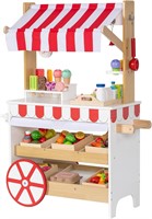 Ice Cream Cart for Kids  Wooden Stand Trolley