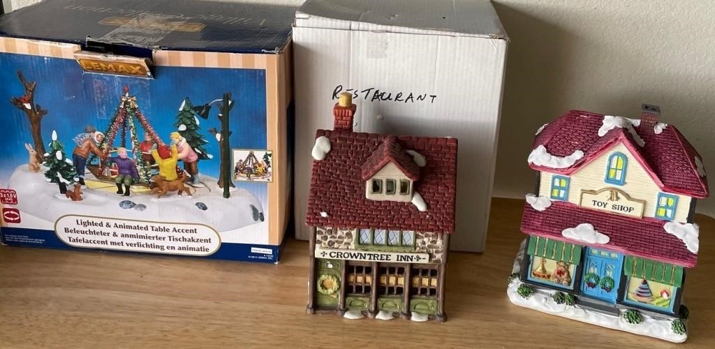 F - LEMAX VILLAGE DECOR LOT