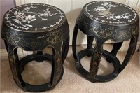 F - VINTAGE CHINESE MOTHER OF PEARL STOOLS