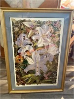 Framed Lilies Artwork (living room)