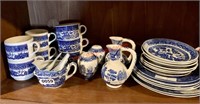 Blue Willow Dishes (back room)