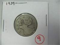 1939 CDN 25 CENT COIN