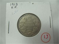 1913 CDN 25 CENT COIN