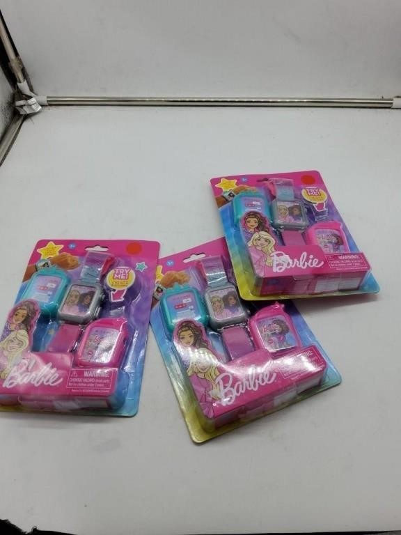 3 Barbie watch sets