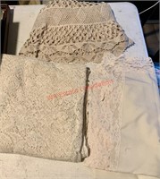 Vintage Lace and Crocheted Linens (back room)