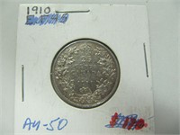 1910 CDN 25 CENT COIN