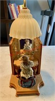 Little Girl at Vanity Lamp - Tested and Works