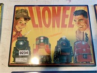 Lionel Train Tin Sign (back room)