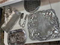 Metal horse serving trays