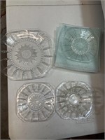 Clear Columbia depression glass