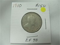 1910 CDN 25 CENT COIN