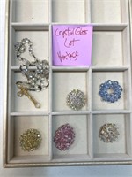 Vintage crystal glass jewelry
