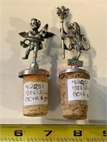 2 Sterling Silver Cork Stoppers (closet)