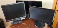 Lot of 3 Dell Computer Monitors