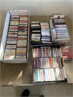 LARGE LOT OF ASSORTED CASSETTE AND CDS