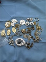 LOT OF ROSARIES AND EARRINGS
