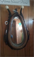 HORSE COLLAR HAMES AND MIRROR