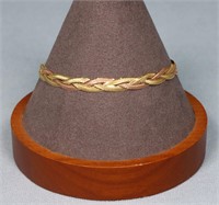 14K Gold 2-Tone Braided Bracelet
