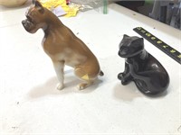 Dog and cat figurines