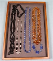 (5) 1920's Czech Glass Beaded Necklaces