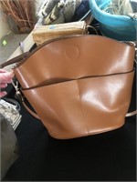 Brown Leather Fzone purse 12”x9”
