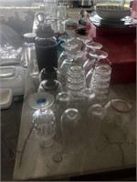 Large assortment of glassware misc
