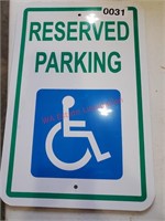 Handicapped parking sign - plastic