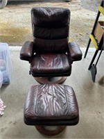 Leather Layback Chair and Ottoman  Garage
Some