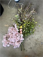 Lot of Easter Spring Fake Flowers Garage