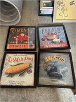 Set of 4 Diamond Paintings Garage