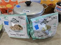 Lidded Pot and Augason Farms Instant Meals
