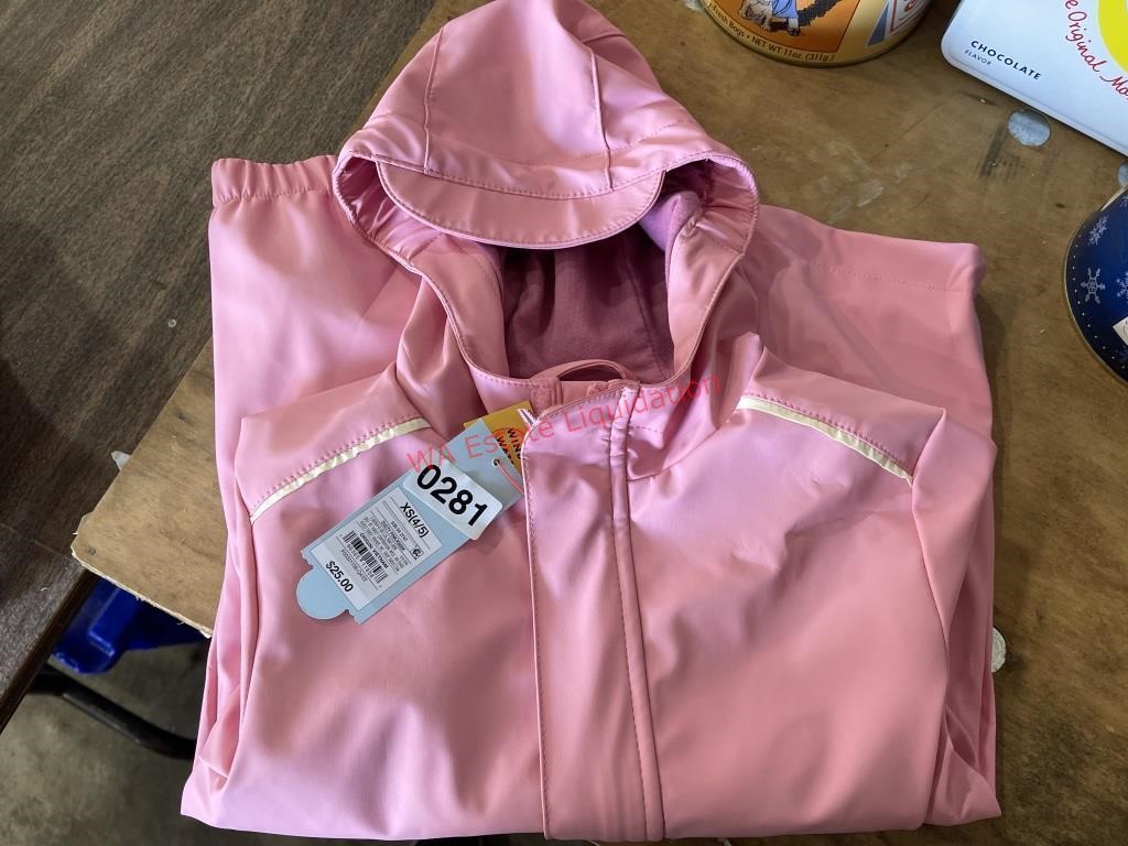 Sz 4/5 girls Cat and Jack thin rain coat