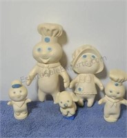 Pillsbury Doughboy family. Rubber figures.