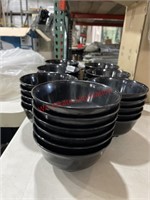 35 black commercial hot cold black bowls