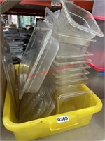 Lot of prep station containers with lids